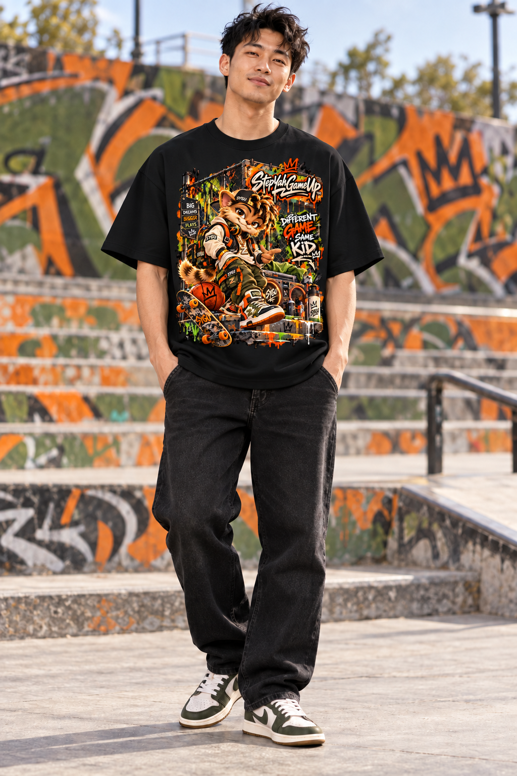StepYahGameUp™ Different Game Same Kid Oversized Graphic T-Shirt - Unisex