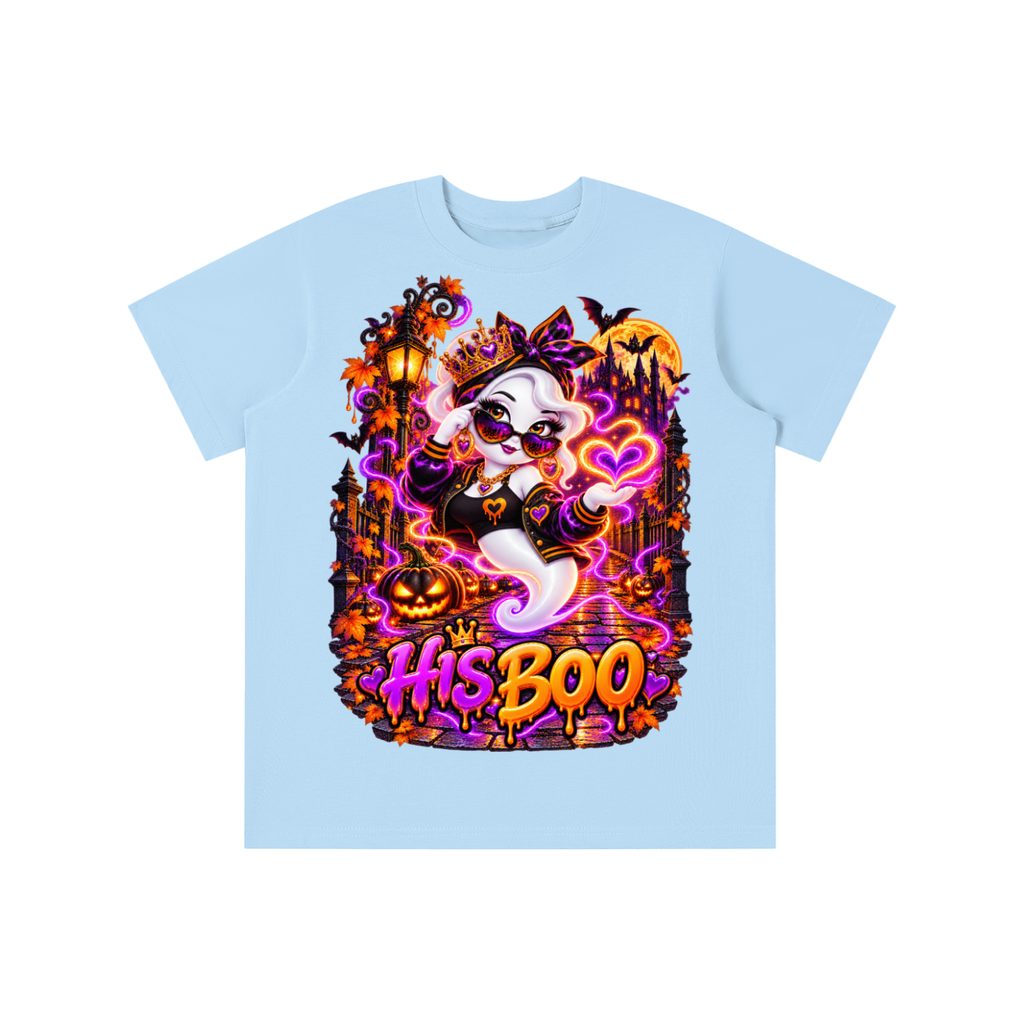 Halloween His Boo Ghost Graphic T-Shirt - Youth Unisex Tee