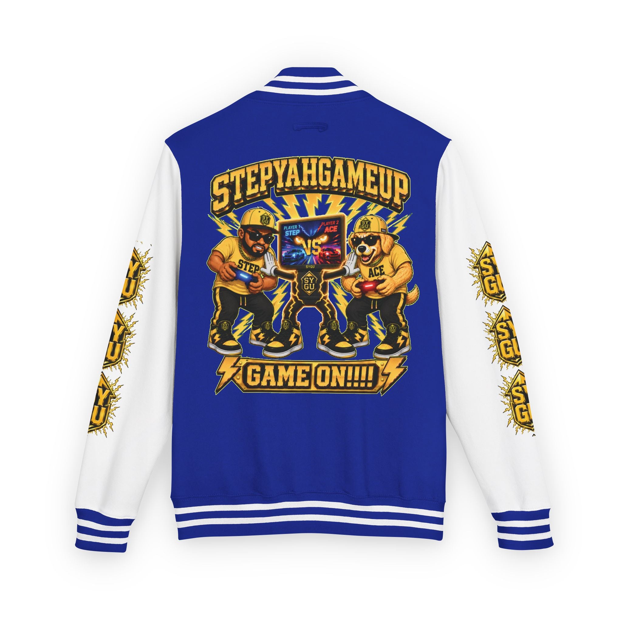 StepYahGameUp — Game On!!!! | Unisex Letterman Jacket