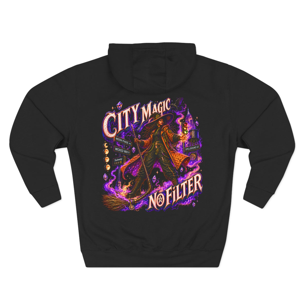 City Magic, No Filter — Urban Witch Halloween Hoodie | Adult Unisex