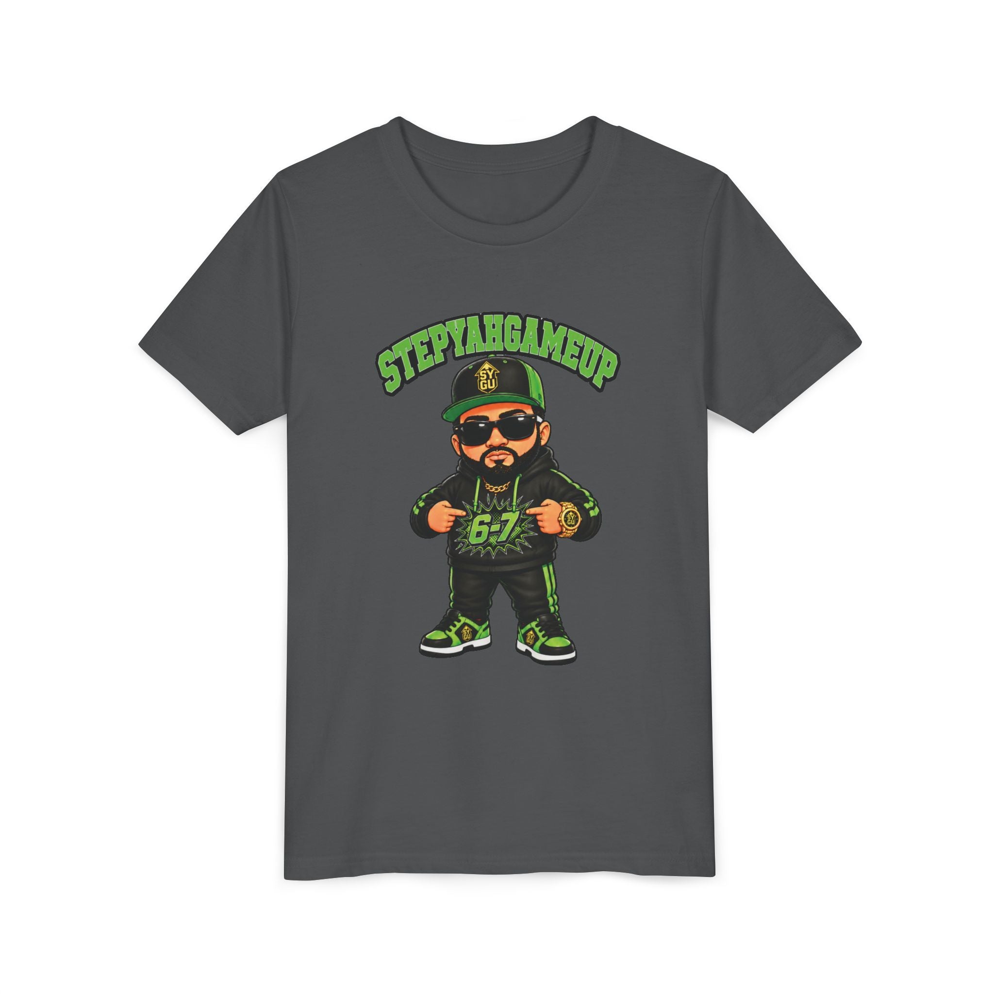 StepYahGameUp — Stumble Step 6-7 | Green Edition | Unisex Youth Tee