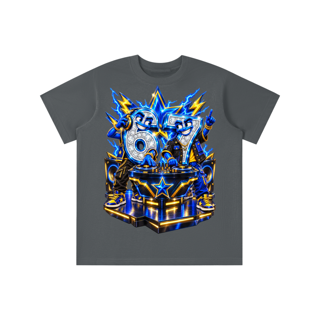 6-7 Street Mode™ Turn Up the Numbers DJ Graphic T-Shirt - Youth Unisex Tee