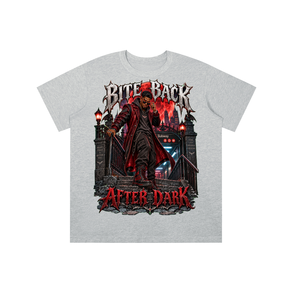 Halloween Vampire Graphic T-Shirt - Bite Back After Dark - Youth Unisex Tee