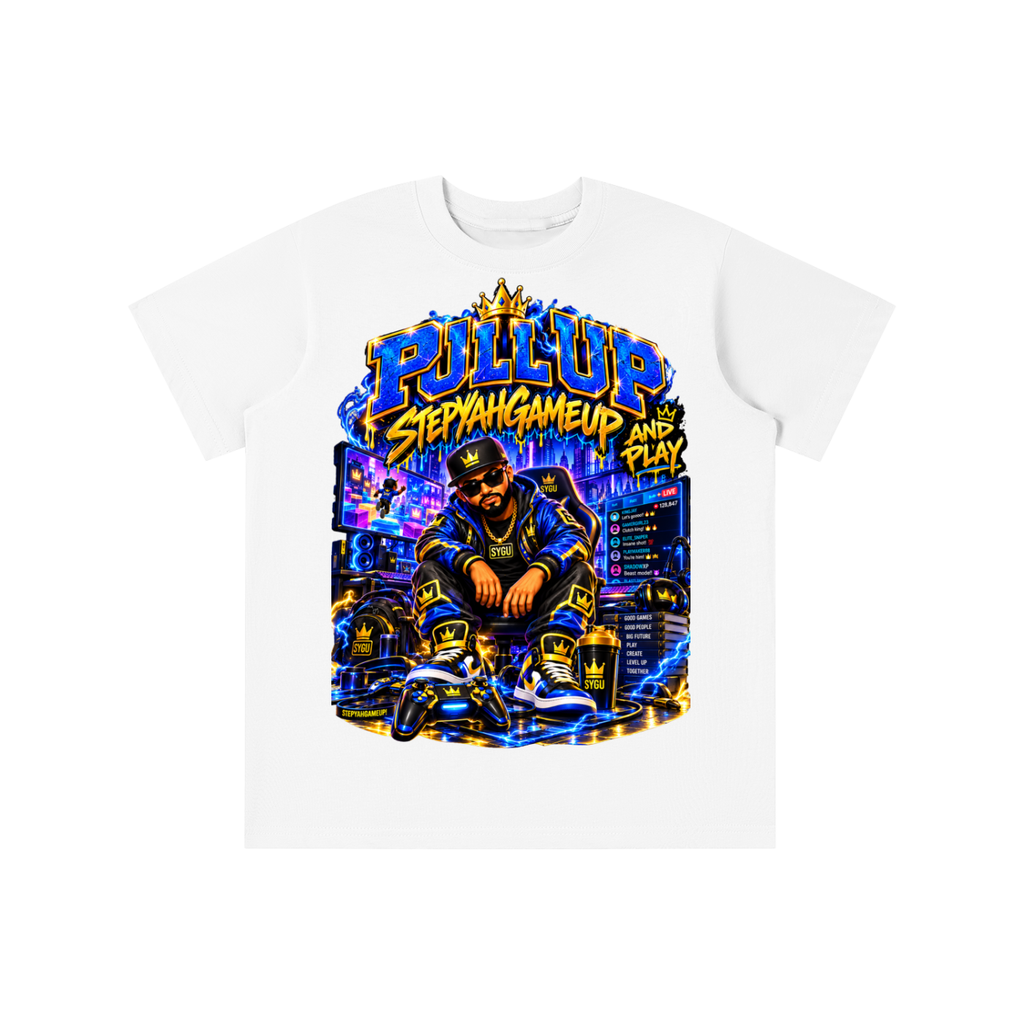StepYahGameUp™ Pull Up and Play Graphic T-Shirt - Youth Unisex Tee