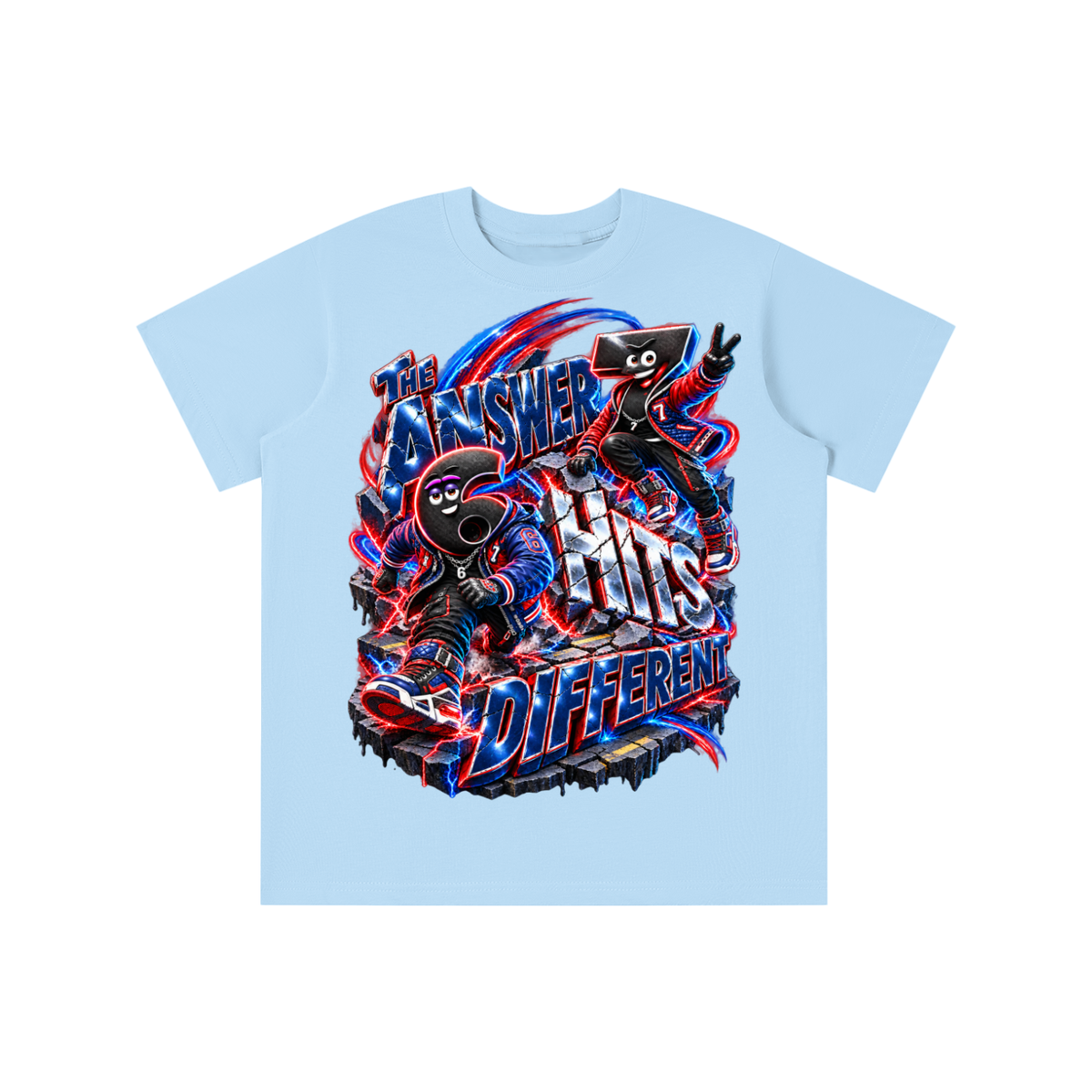 6-7 Street Mode™ Numbers Hit Different Graphic T-Shirt - Youth Unisex Tee