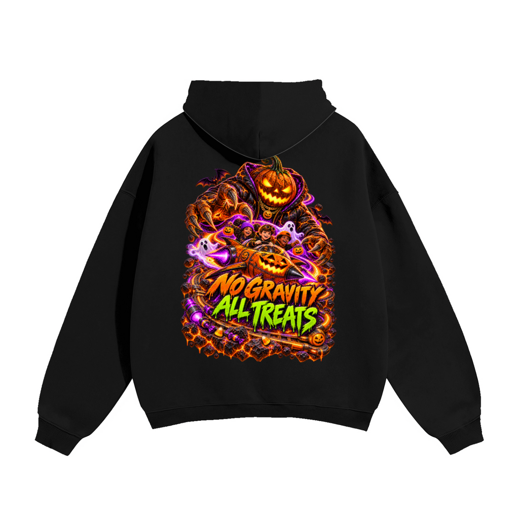 Halloween Galaxy of Treats Front & Back Graphic Hoodie - No Gravity All Treats - Unisex