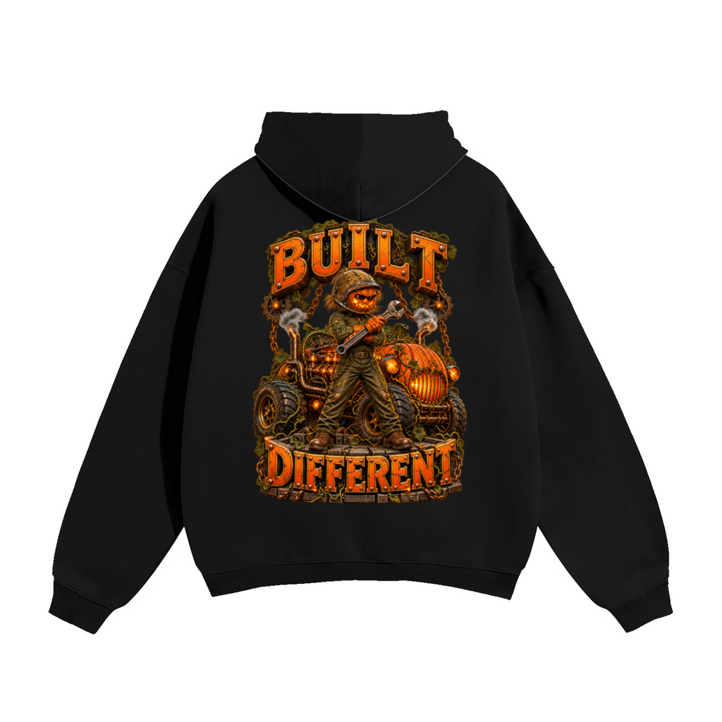 Halloween Built Different Front & Back Graphic Hoodie - Unisex