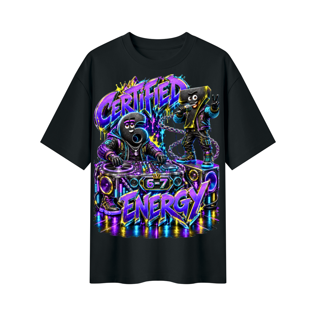 6-7 Street Mode™ Certified 6-7 Energy Oversized Graphic T-Shirt - Unisex