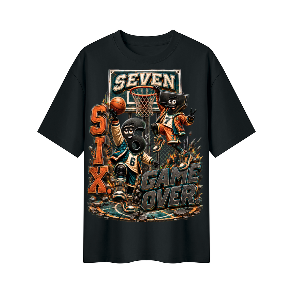 6-7 Street Mode™ Six Seven Game Over Oversized Graphic T-Shirt - Unisex