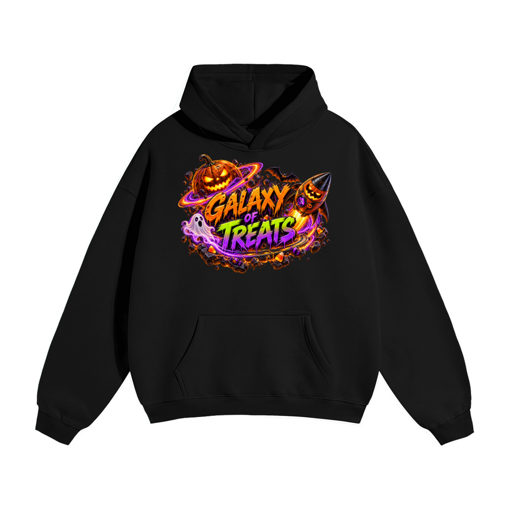 Halloween Galaxy of Treats Front & Back Graphic Hoodie - No Gravity All Treats - Unisex