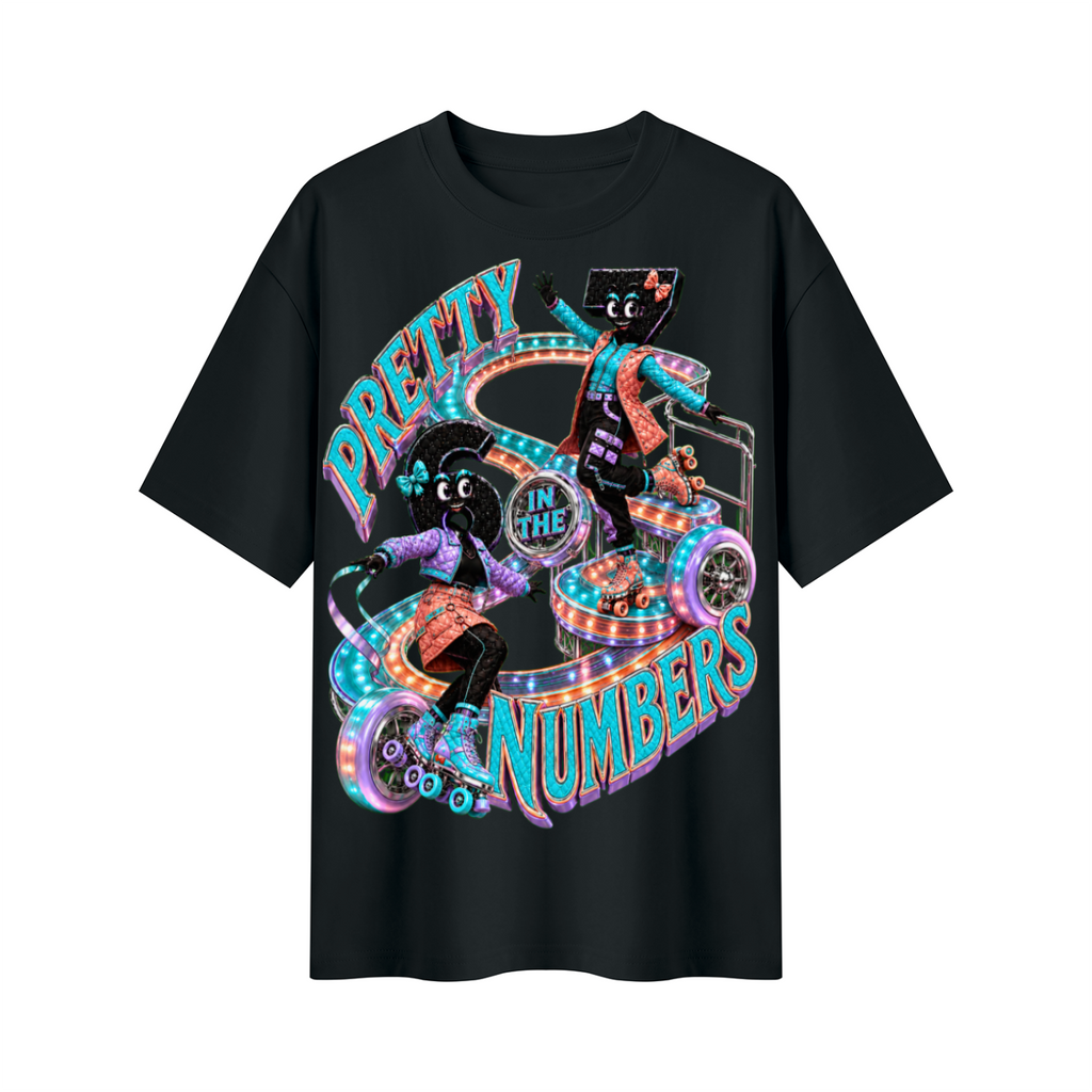 6-7 Street Mode™ Pretty in the Numbers Oversized Graphic T-Shirt - Unisex