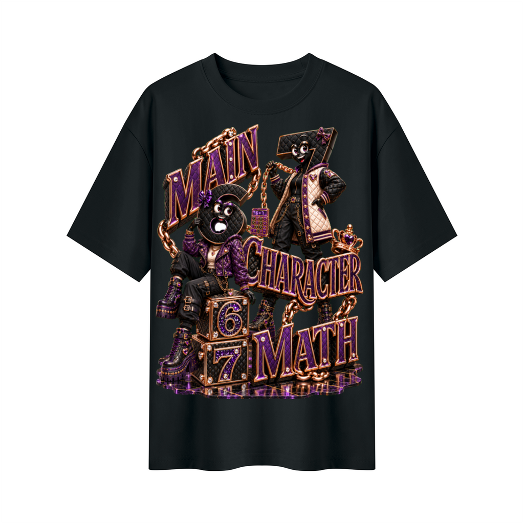 6-7 Street Mode™ Main Character Math Oversized Graphic T-Shirt - Unisex