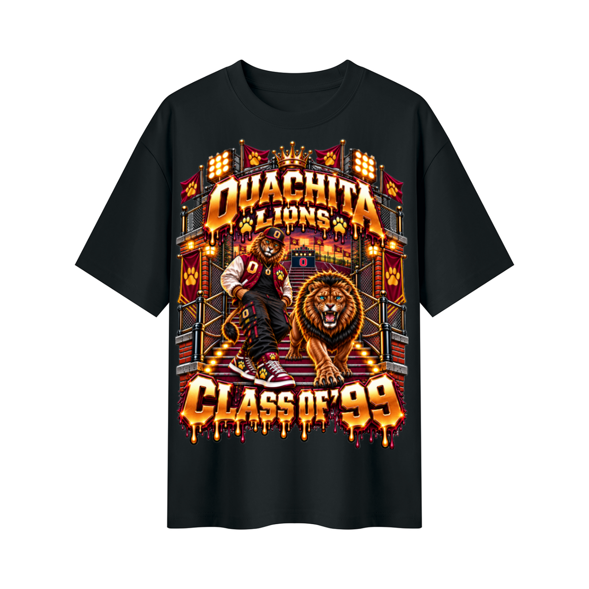 Alumni & Legacy Collection™ Ouachita Lions Class of ’99 Oversized Graphic T-Shirt - Unisex