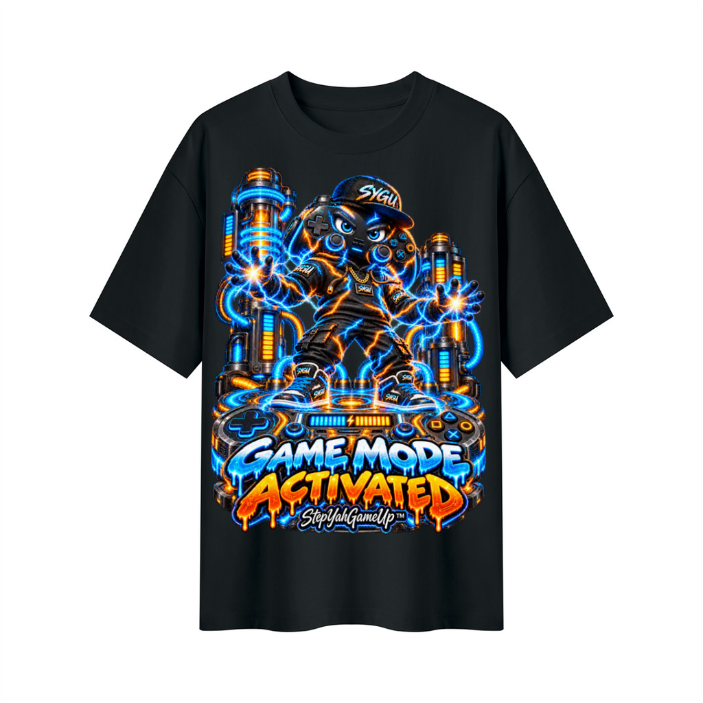 StepYahGameUp™ Game Mode Activated Oversized Graphic T-Shirt - Unisex