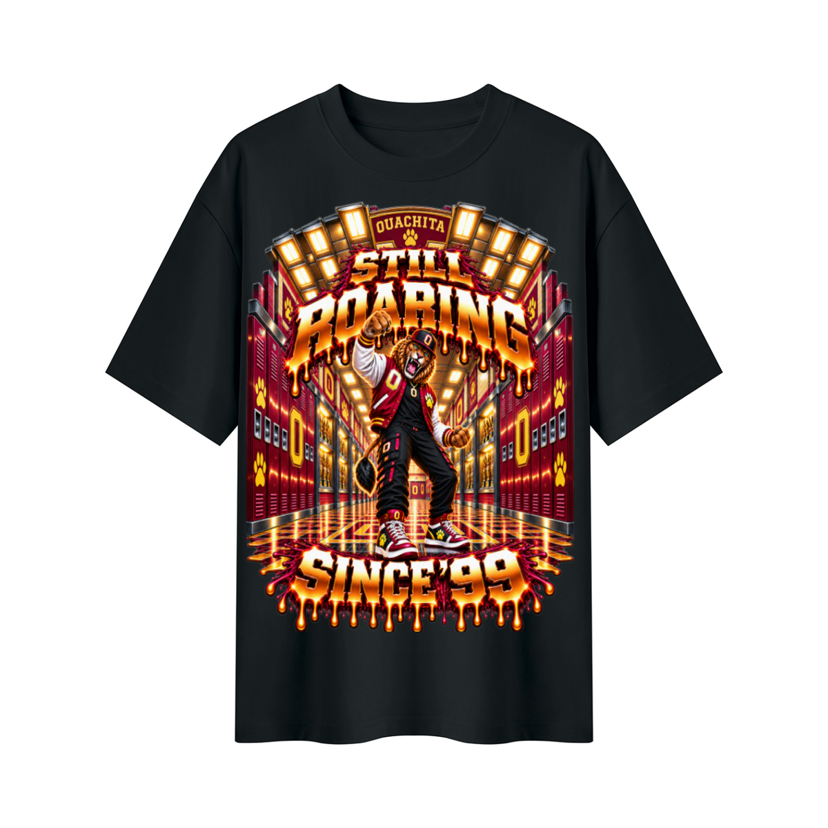 Alumni & Legacy Collection™ Ouachita Lions Still Roaring Since ’99 Oversized Graphic T-Shirt - Unisex