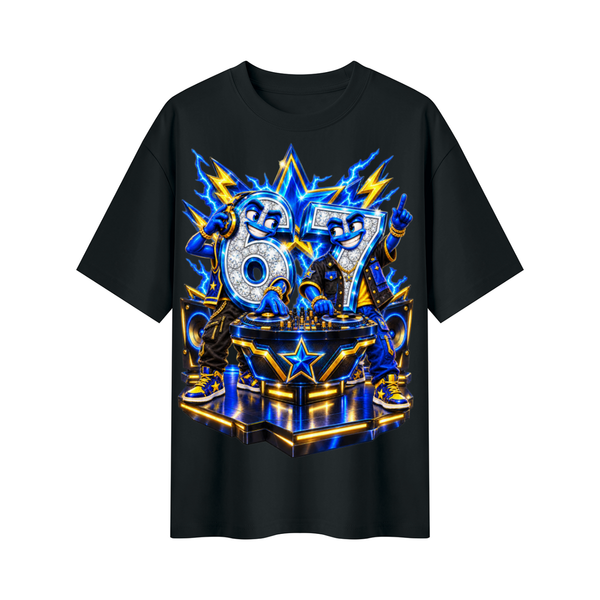 6-7 Street Mode™ Spin the Numbers Oversized Graphic T-Shirt - Unisex