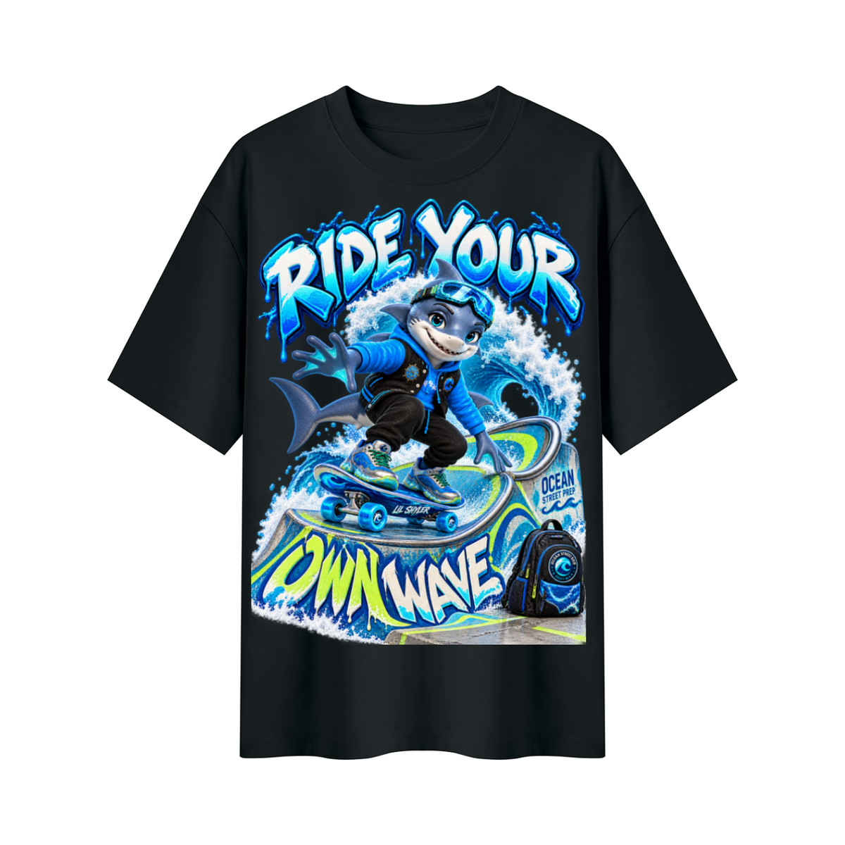 Ocean Street Prep™ Lil Shyler Ride Your Own Wave Oversized Graphic T-Shirt - Unisex
