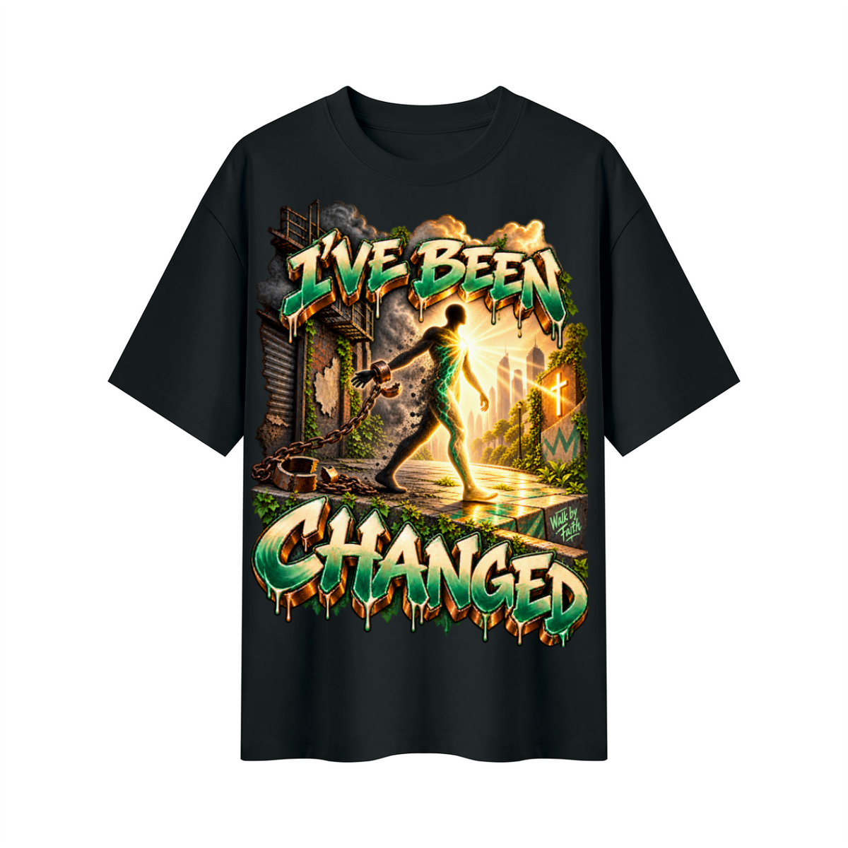 Walk by Faith™ I’ve Been Changed Oversized Graphic T-Shirt - Unisex