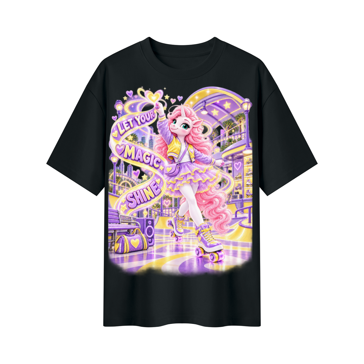 Umyrica Magical Collection™ Let Your Magic Shine Oversized Graphic T-Shirt - Unisex