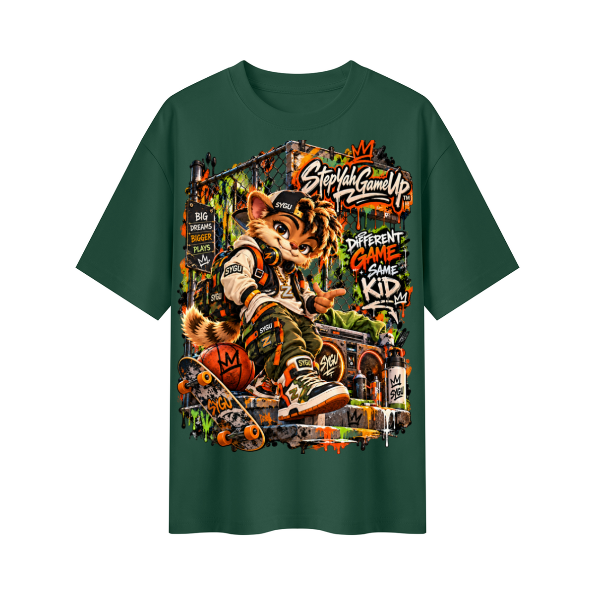 StepYahGameUp™ Different Game Same Kid Oversized Graphic T-Shirt - Unisex