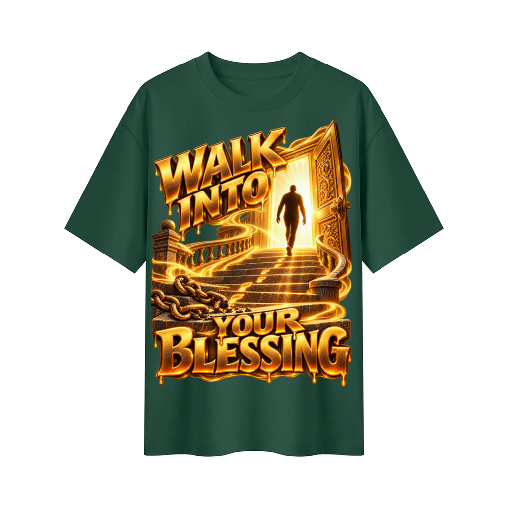 Walk by Faith™ Walk Into Your Blessing Oversized Graphic T-Shirt - Unisex