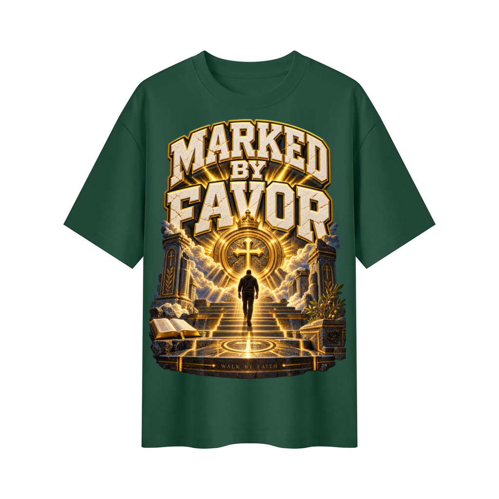 Walk by Faith™ Marked by Favor Oversized Graphic T-Shirt - Unisex