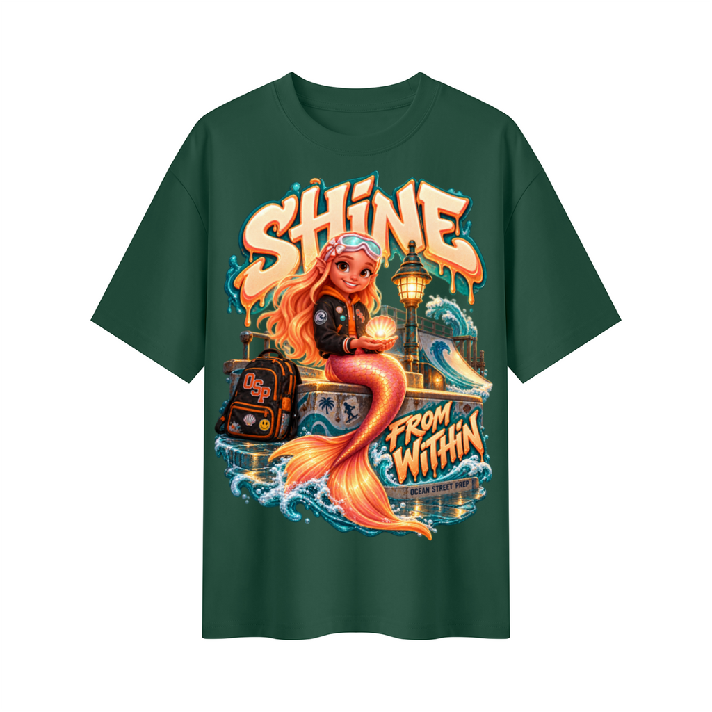 Ocean Street Prep™ Lil Pearl Shine From Within Oversized Graphic T-Shirt - Unisex
