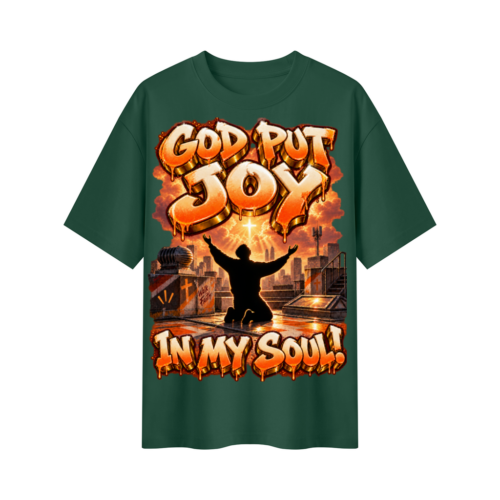 Walk by Faith™ God Put Joy in My Soul Oversized Graphic T-Shirt - Unisex