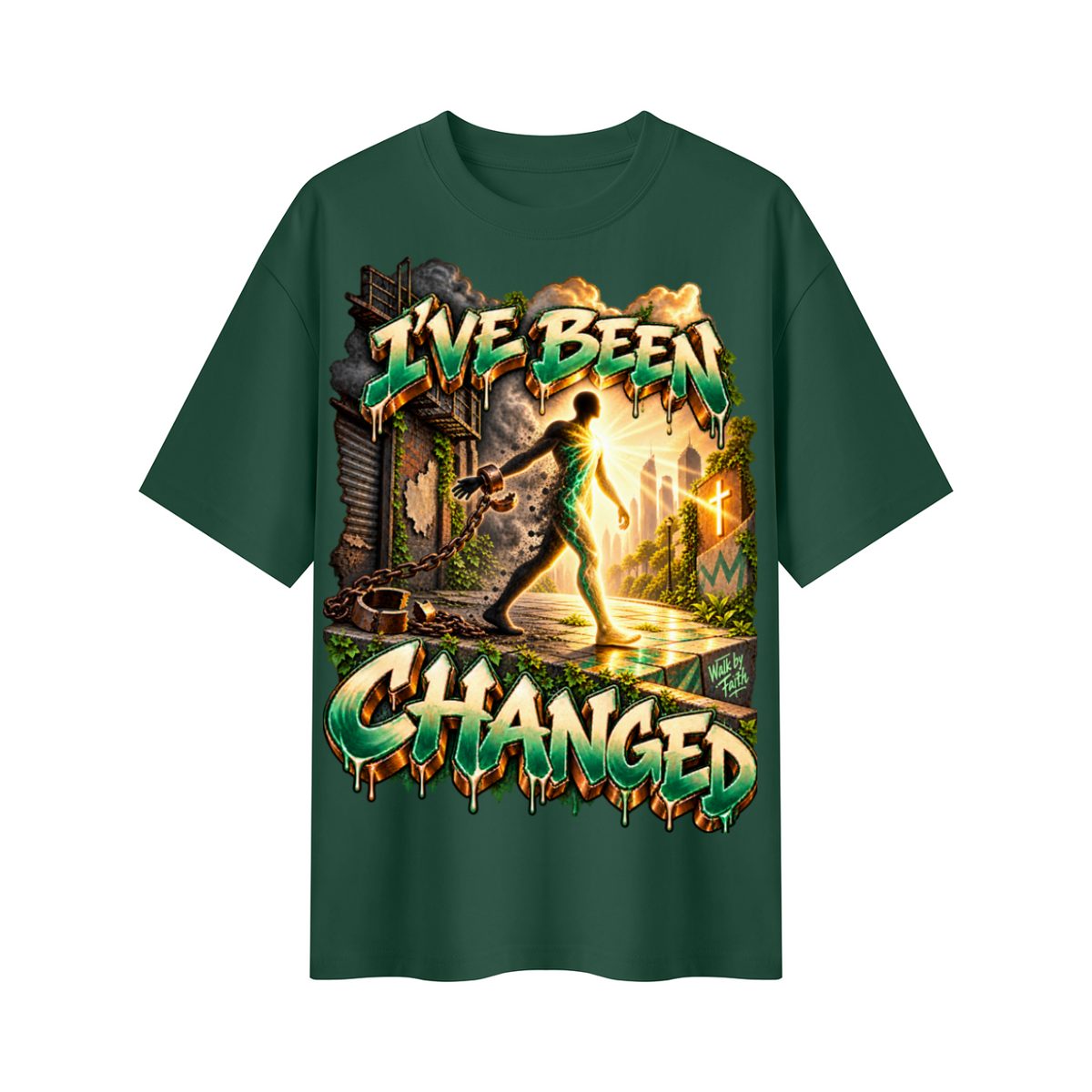 Walk by Faith™ I’ve Been Changed Oversized Graphic T-Shirt - Unisex