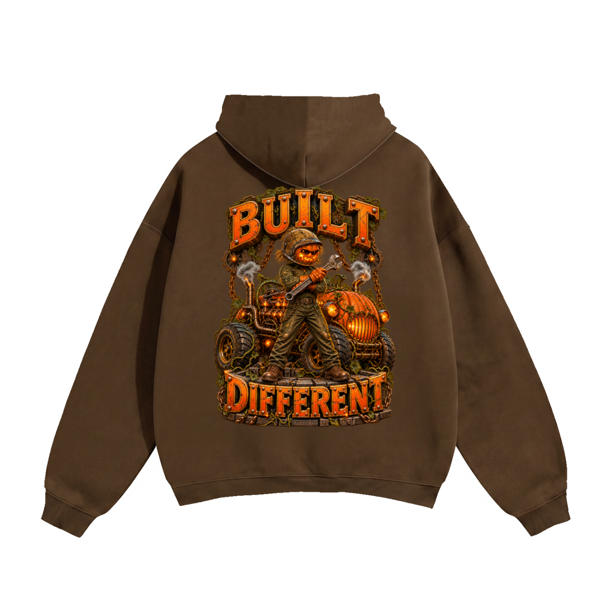 Halloween Built Different Front & Back Graphic Hoodie - Unisex