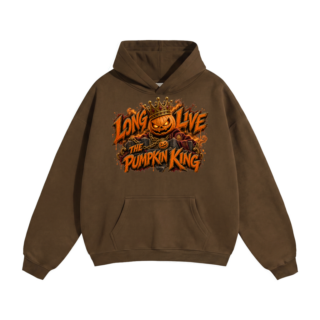 Halloween Pumpkin King Front & Back Graphic Hoodie - Long Live the Pumpkin King - Unisex