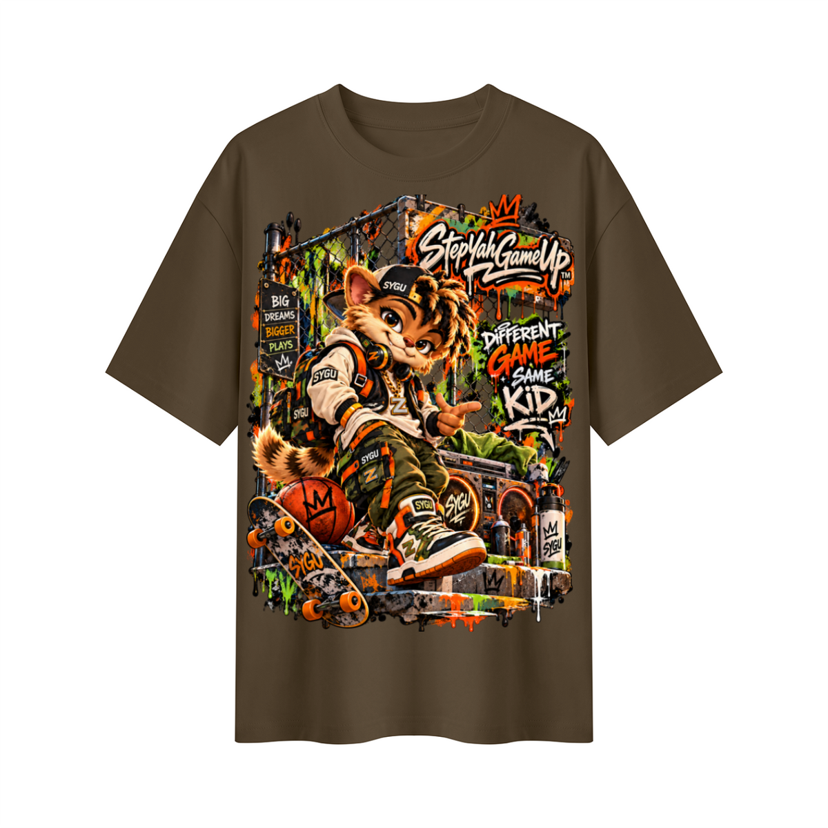 StepYahGameUp™ Different Game Same Kid Oversized Graphic T-Shirt - Unisex