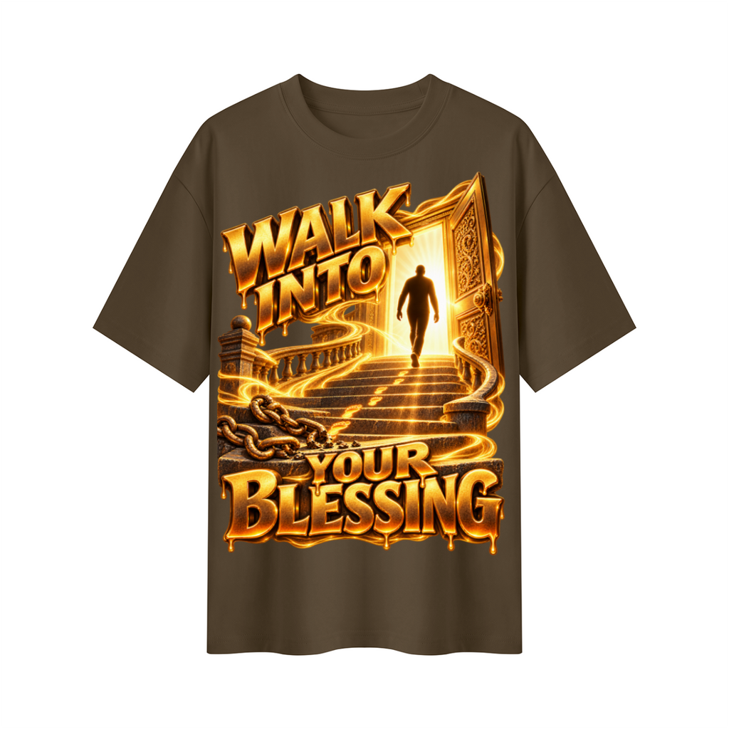 Walk by Faith™ Walk Into Your Blessing Oversized Graphic T-Shirt - Unisex