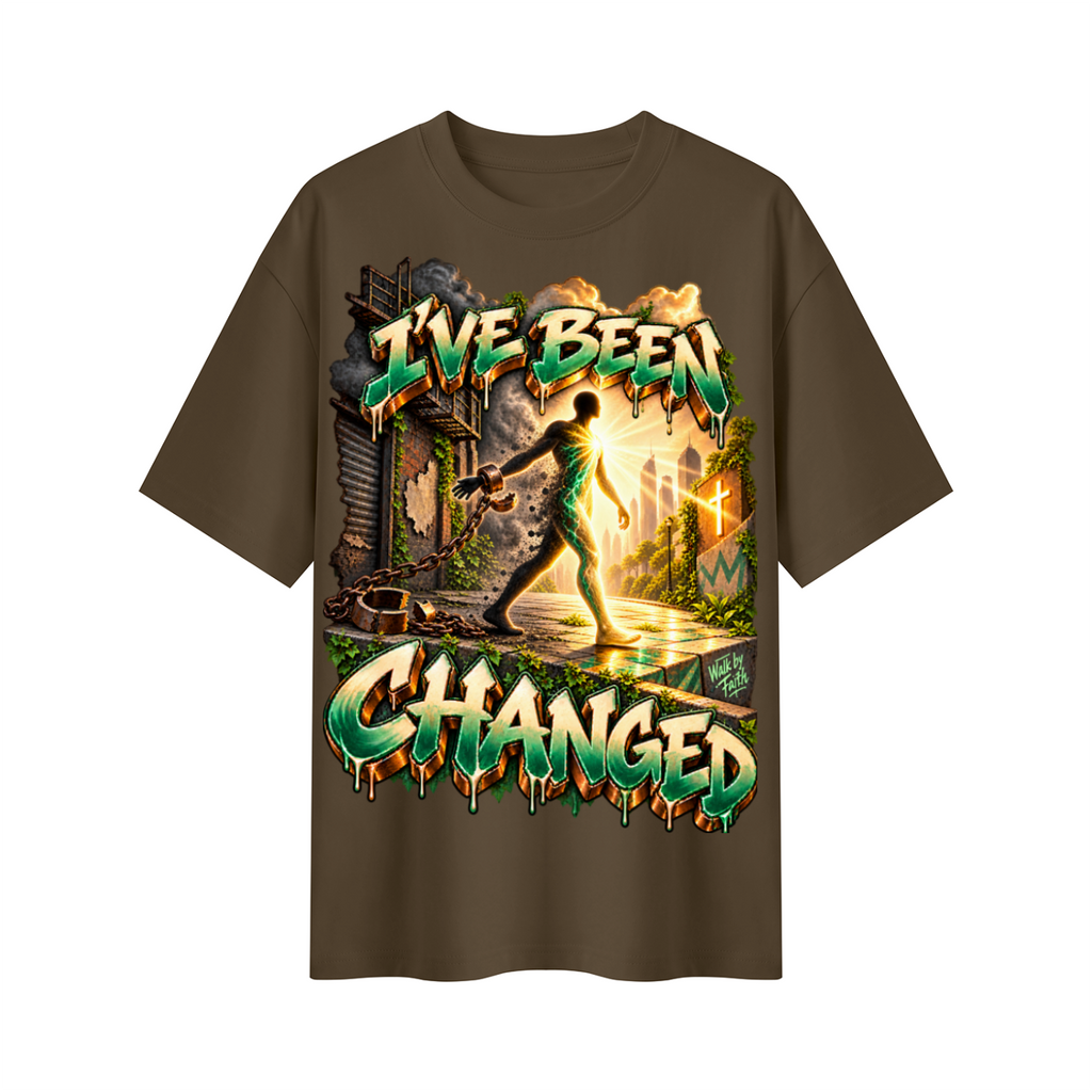 Walk by Faith™ I’ve Been Changed Oversized Graphic T-Shirt - Unisex