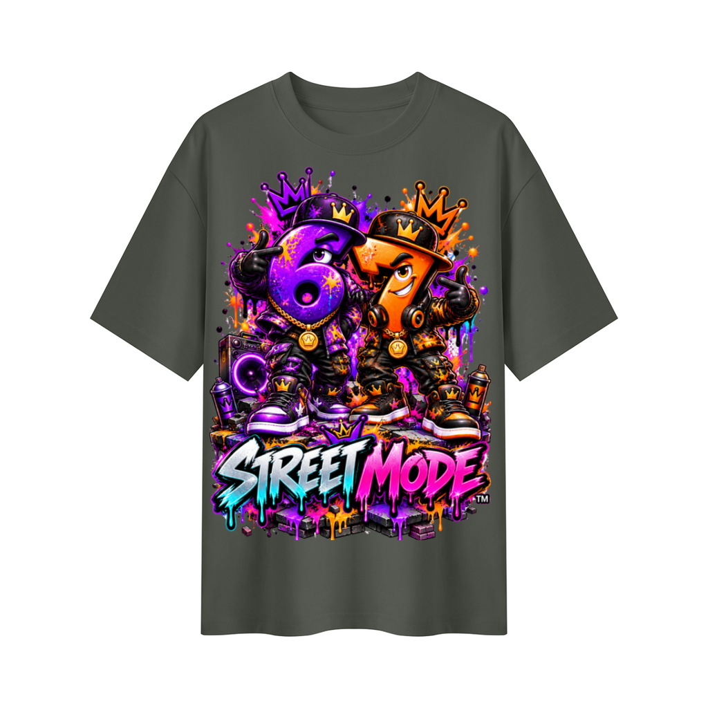 6-7 Street Mode™ Street Mode Male Oversized Graphic T-Shirt - Unisex
