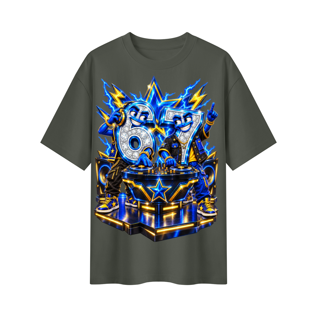 6-7 Street Mode™ Spin the Numbers Oversized Graphic T-Shirt - Unisex