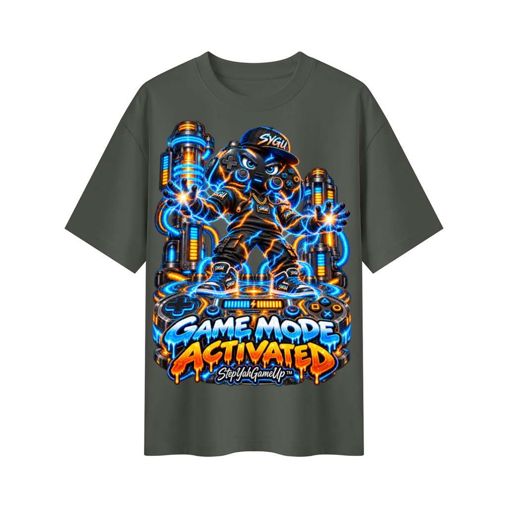 StepYahGameUp™ Game Mode Activated Oversized Graphic T-Shirt - Unisex