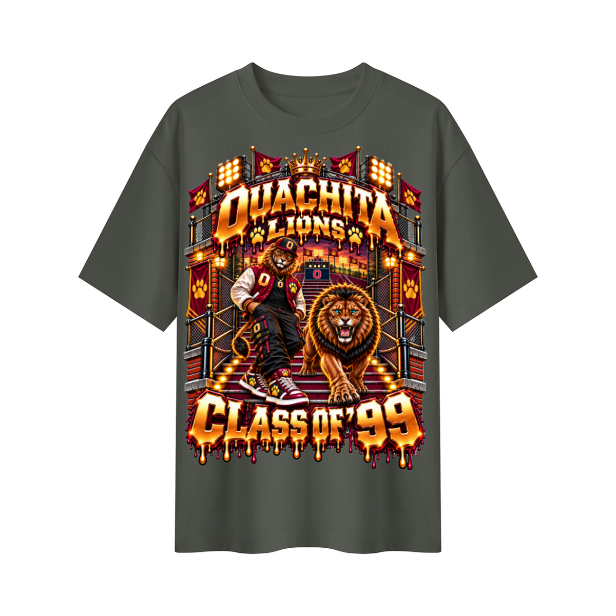 Alumni & Legacy Collection™ Ouachita Lions Class of ’99 Oversized Graphic T-Shirt - Unisex