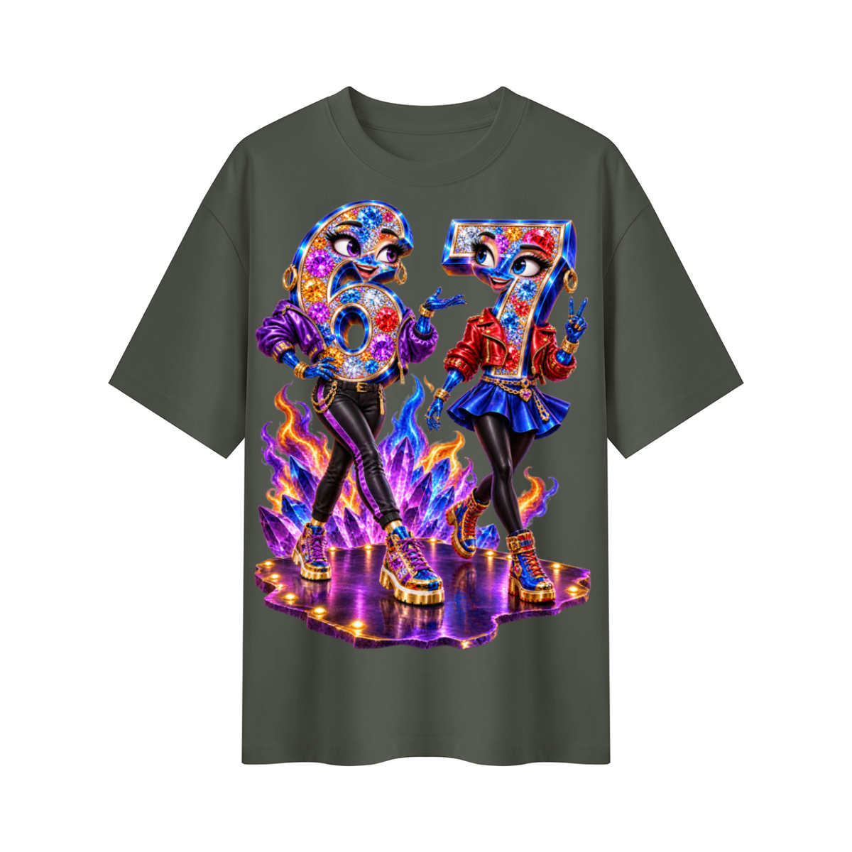 6-7 Street Mode™ Girls of 6-7 Oversized Graphic T-Shirt - Unisex