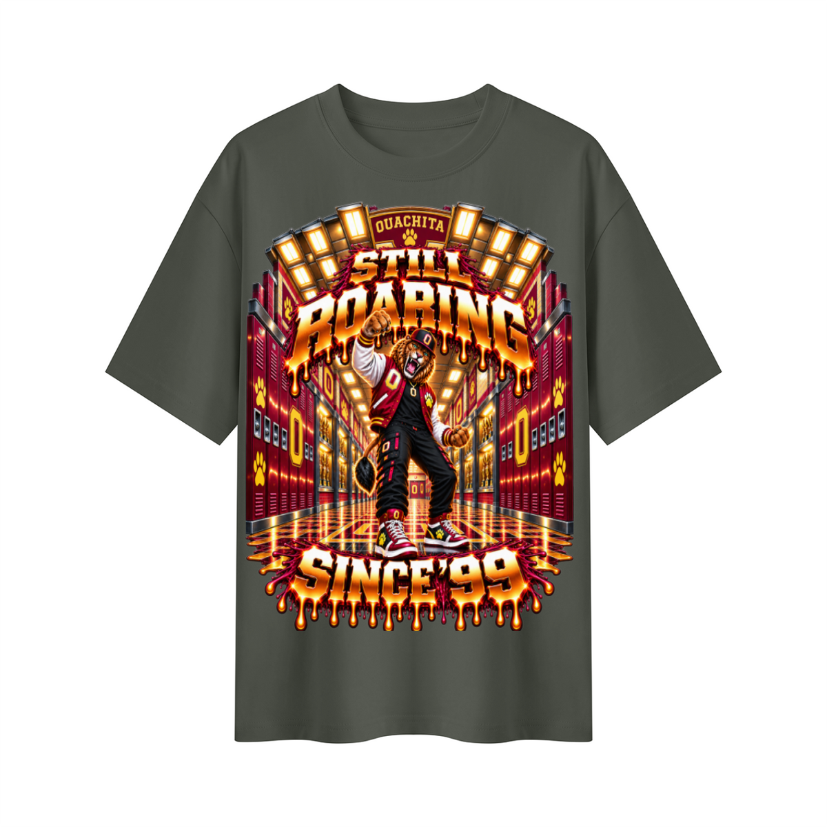 Alumni & Legacy Collection™ Ouachita Lions Still Roaring Since ’99 Oversized Graphic T-Shirt - Unisex