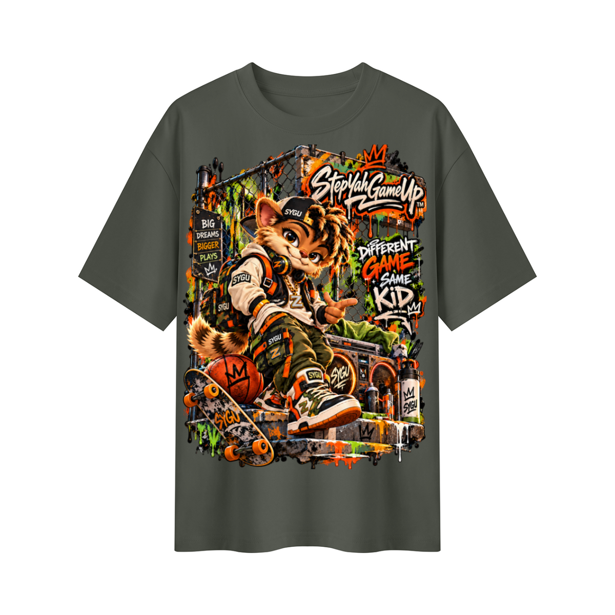 StepYahGameUp™ Different Game Same Kid Oversized Graphic T-Shirt - Unisex