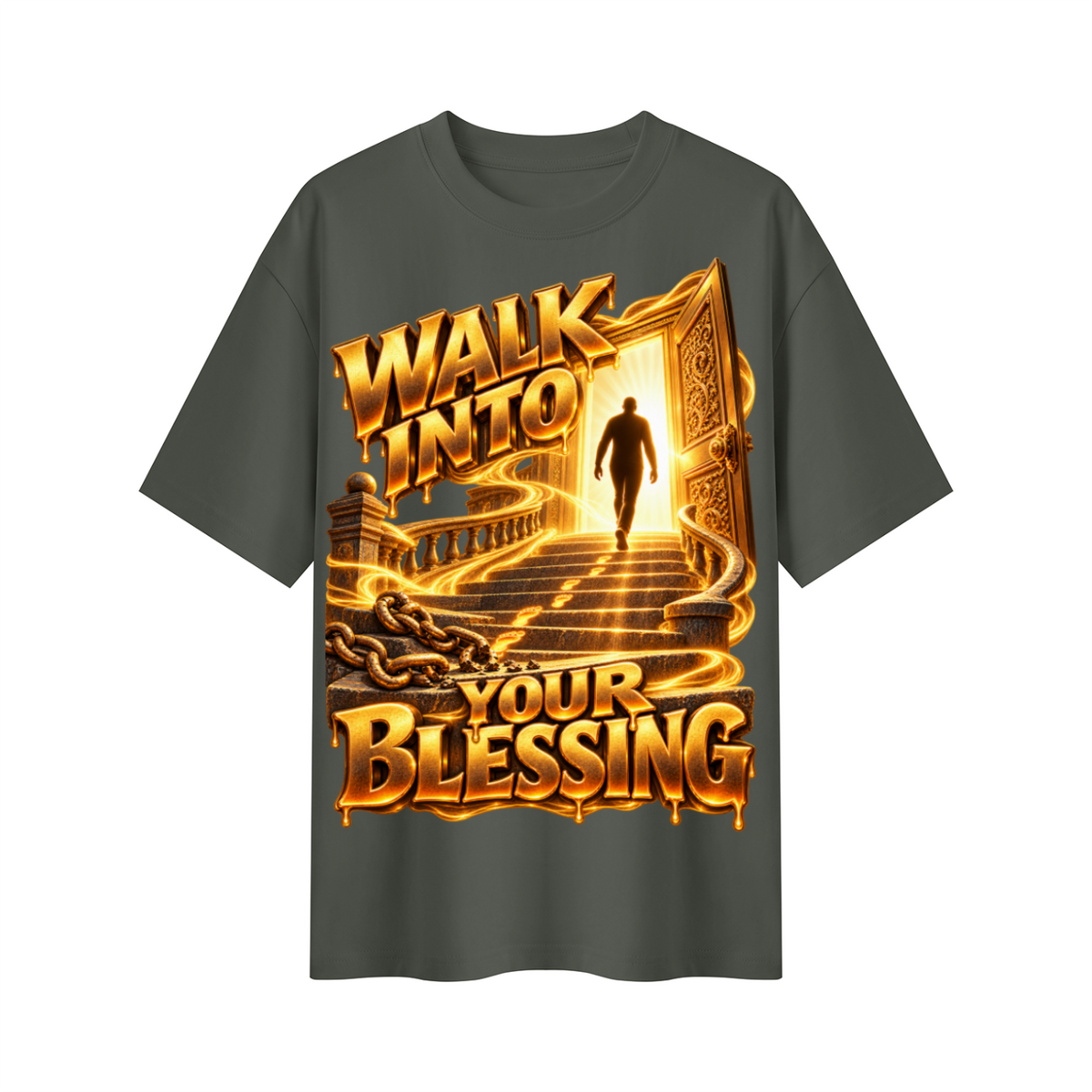 Walk by Faith™ Walk Into Your Blessing Oversized Graphic T-Shirt - Unisex