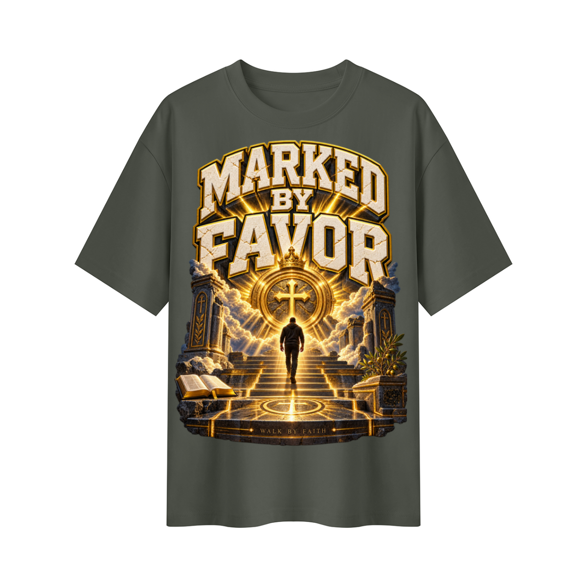 Walk by Faith™ Marked by Favor Oversized Graphic T-Shirt - Unisex