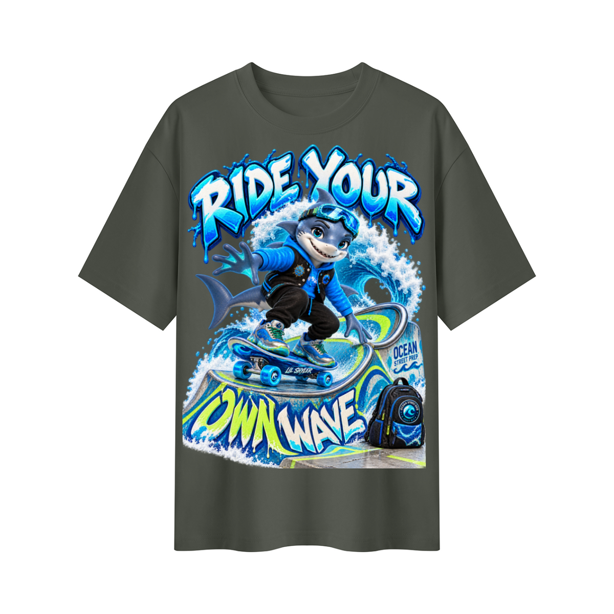 Ocean Street Prep™ Lil Shyler Ride Your Own Wave Oversized Graphic T-Shirt - Unisex