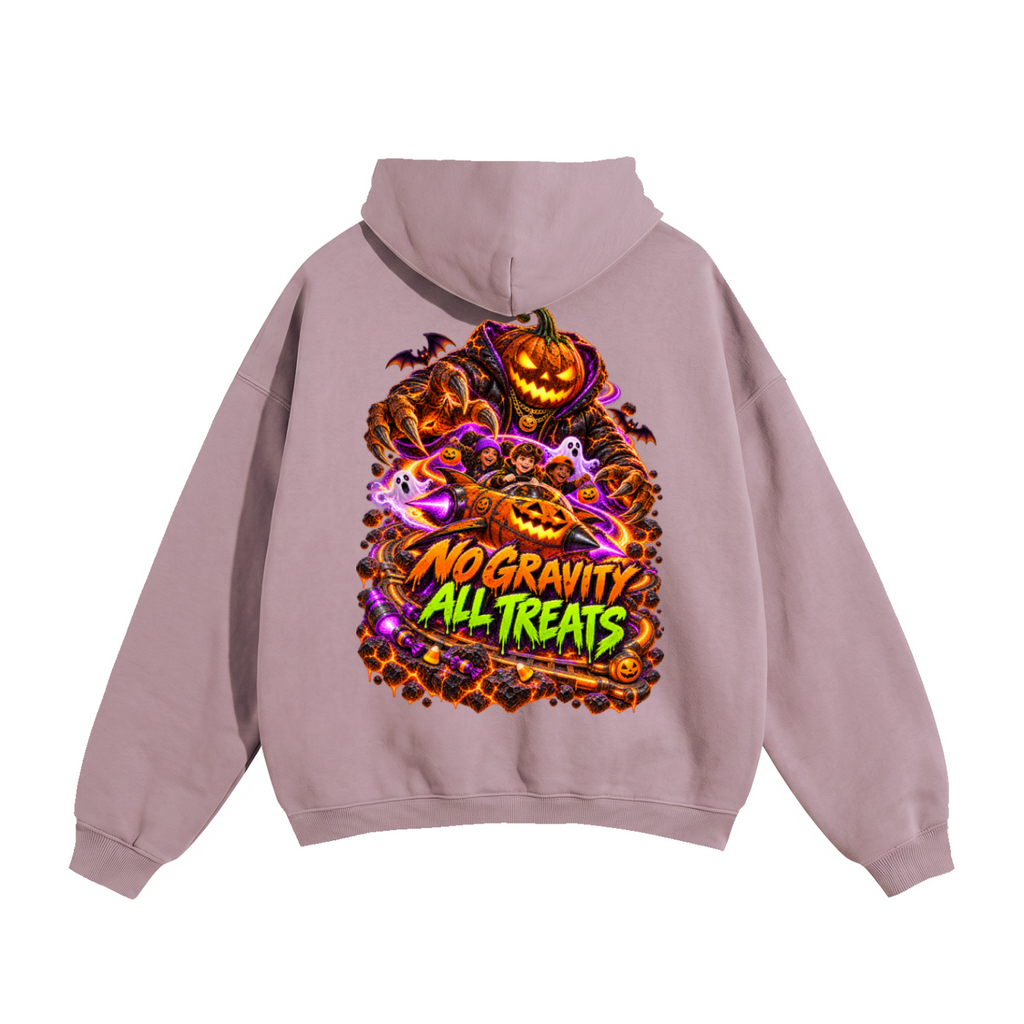 Halloween Galaxy of Treats Front & Back Graphic Hoodie - No Gravity All Treats - Unisex