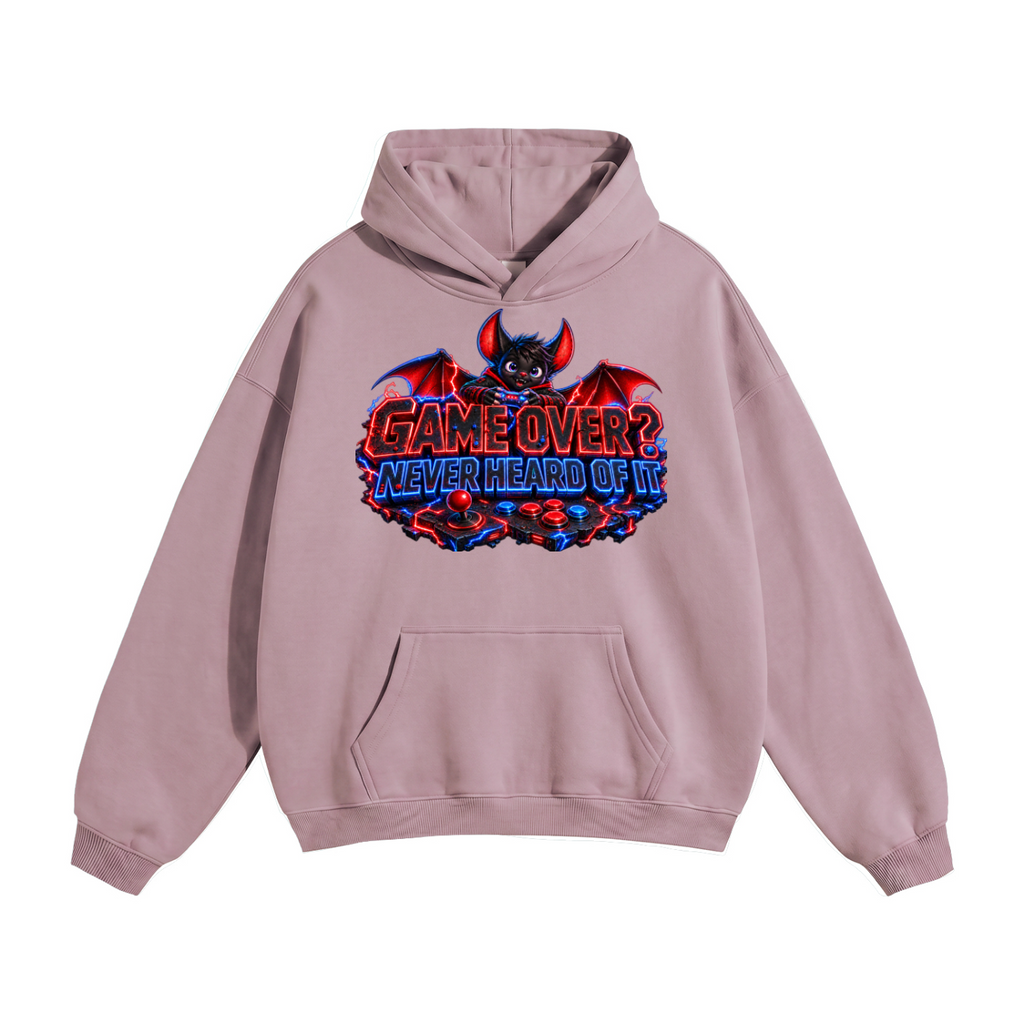 Halloween Bat Gamer Front & Back Graphic Hoodie - Game Over? Never Heard of It - Unisex