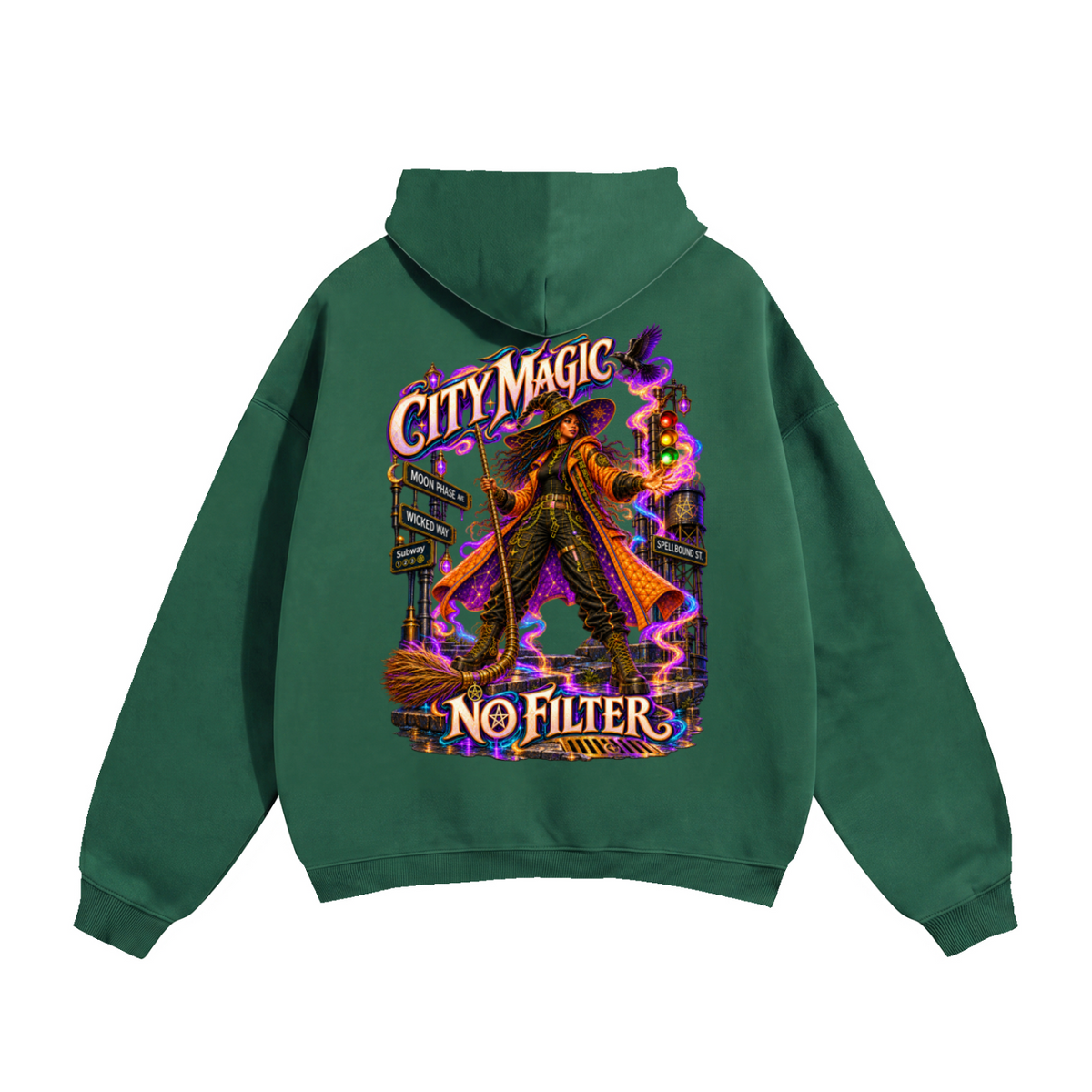 Halloween City Magic Front & Back Graphic Hoodie - No Filter - Unisex