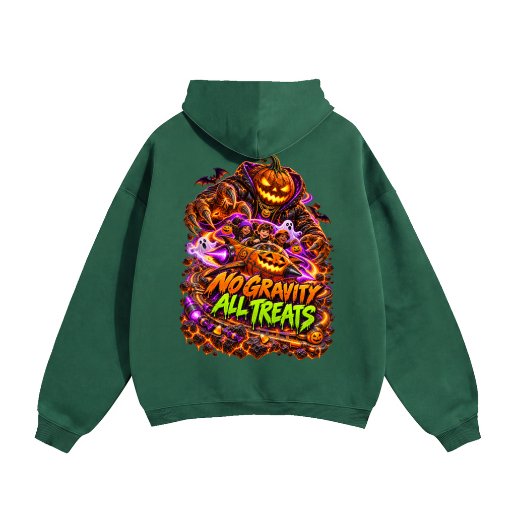 Halloween Galaxy of Treats Front & Back Graphic Hoodie - No Gravity All Treats - Unisex