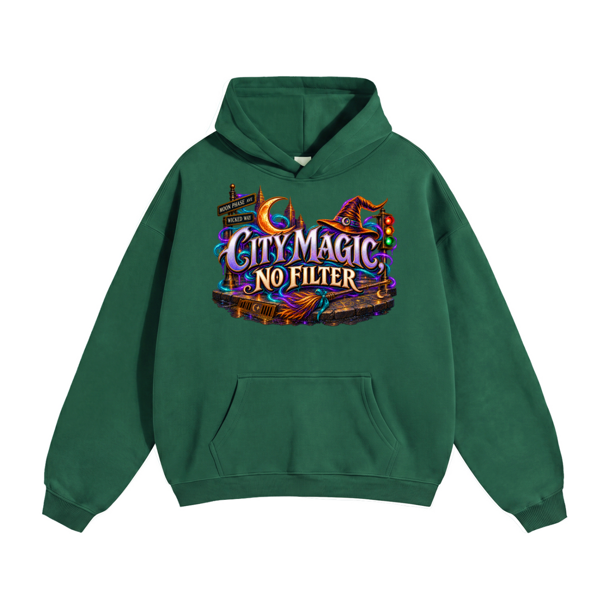 Halloween City Magic Front & Back Graphic Hoodie - No Filter - Unisex