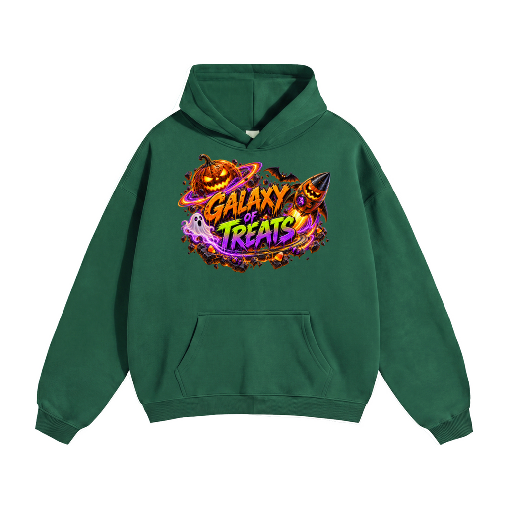 Halloween Galaxy of Treats Front & Back Graphic Hoodie - No Gravity All Treats - Unisex